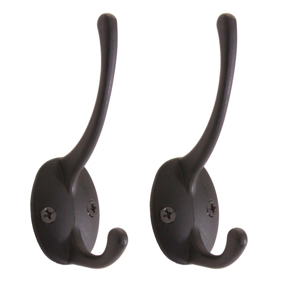 GARDEROBENHAKEN Schwarz 2er-Set - Schwarz, Metall (3/8/4cm) - MCW