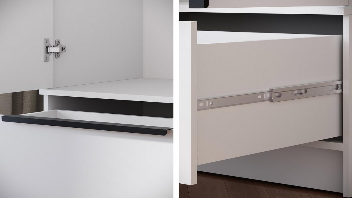 DREHTÜRENSCHRANK Spirit 2D - Schwarz/Weiß, Holzwerkstoff/Kunststoff (91/193/51cm) - MIRJAN24