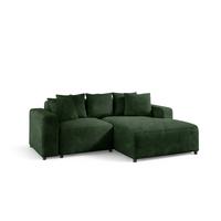 ECKSOFA Megan Xs In Stoff Poso - Dunkelgrün, Holzwerkstoff/Textil (240/165cm) - Fun Möbel