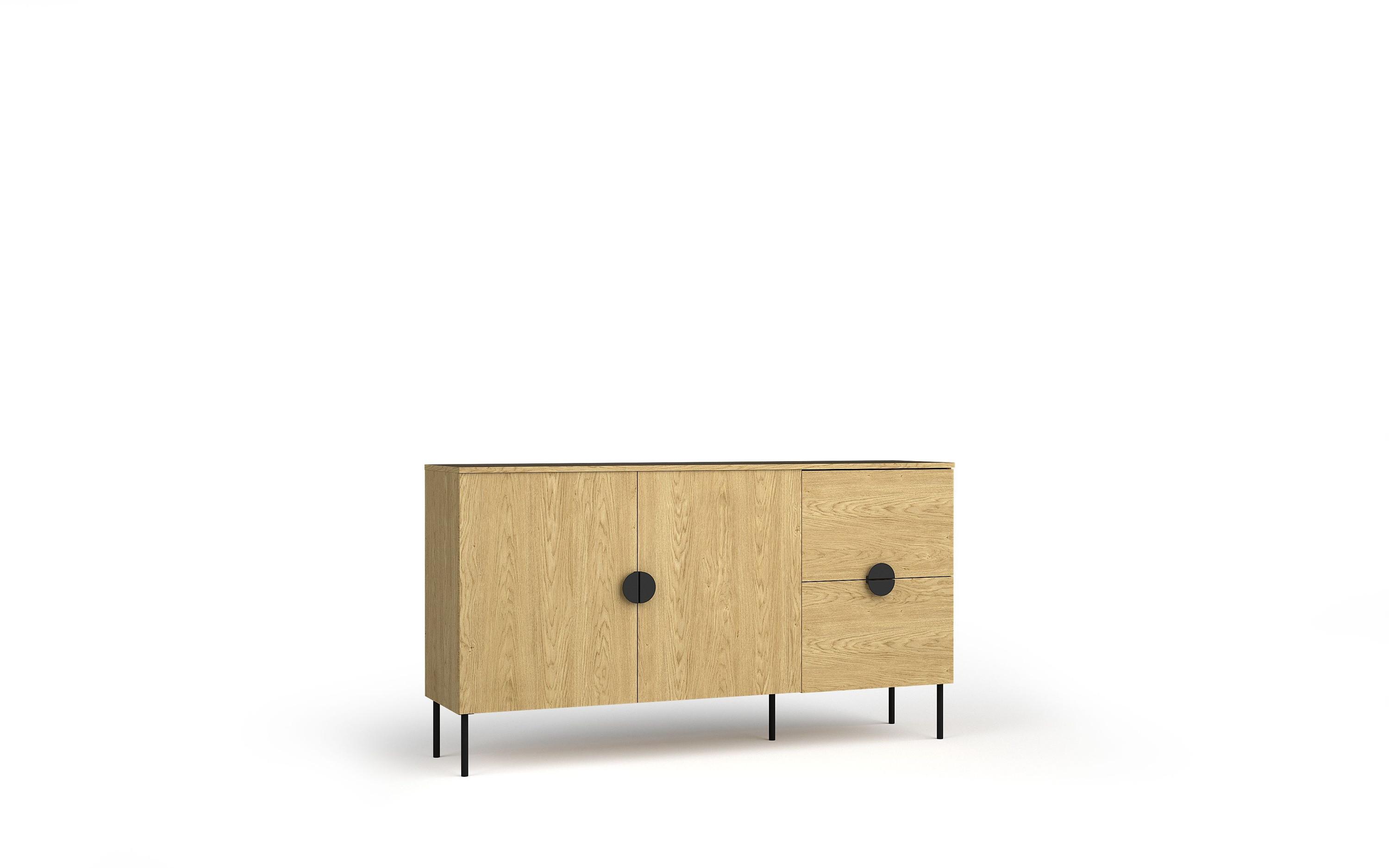 KOMMODE Eiche Baltic 160/88/40 - Eiche Bianco, Holzwerkstoff (160/88/40cm) - RAUMHIRSCH FURNITURE