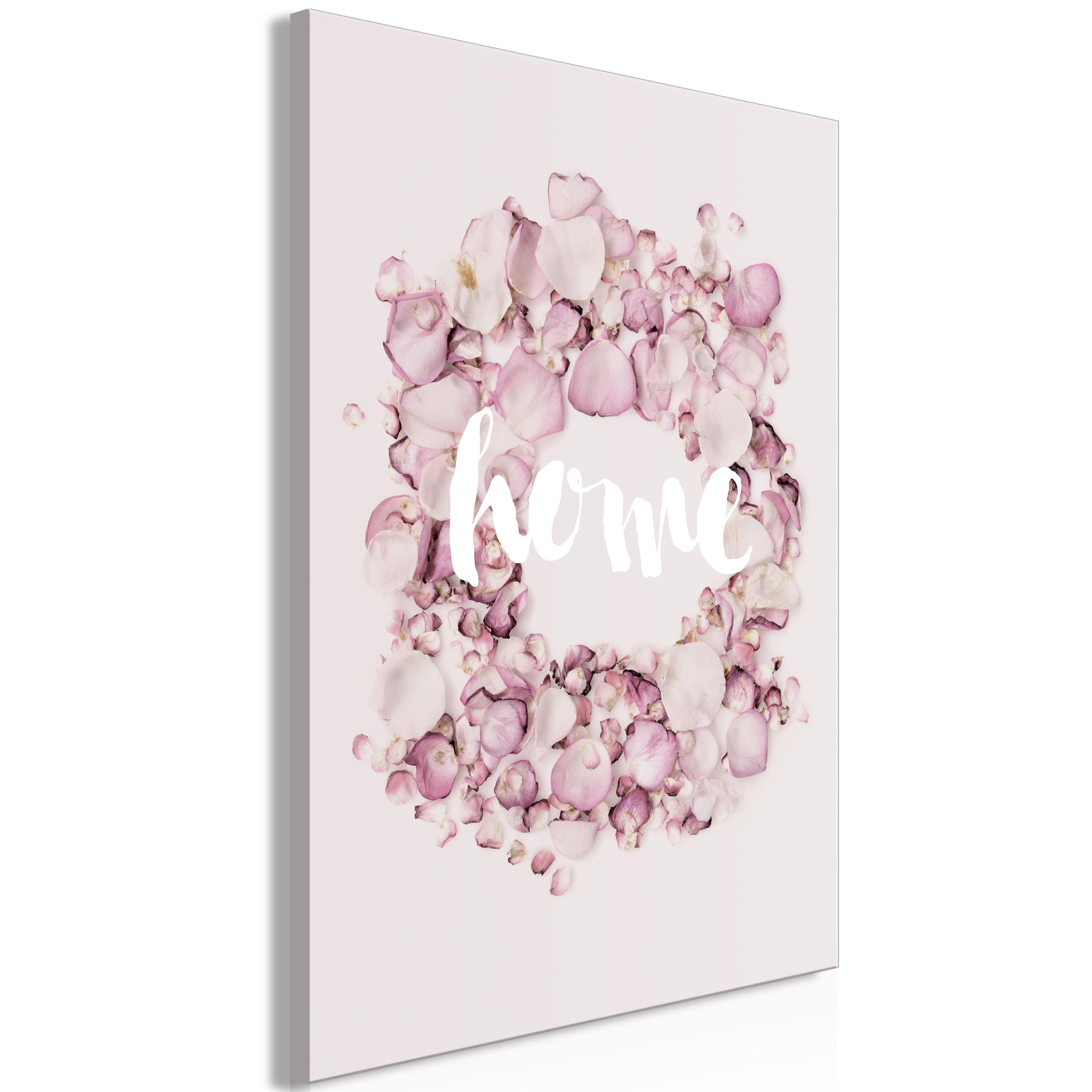 KUNSTDRUCK Rosa 40/60 cm - Pink/Weiß, Textil (40/60cm) - KUNSTLOFT