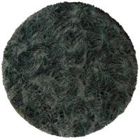 LUXUS SUPER SOFT FELLTEPPICH ASPEN RUND MELIERT - Petrol, Textil (80/80cm) - Pergamon