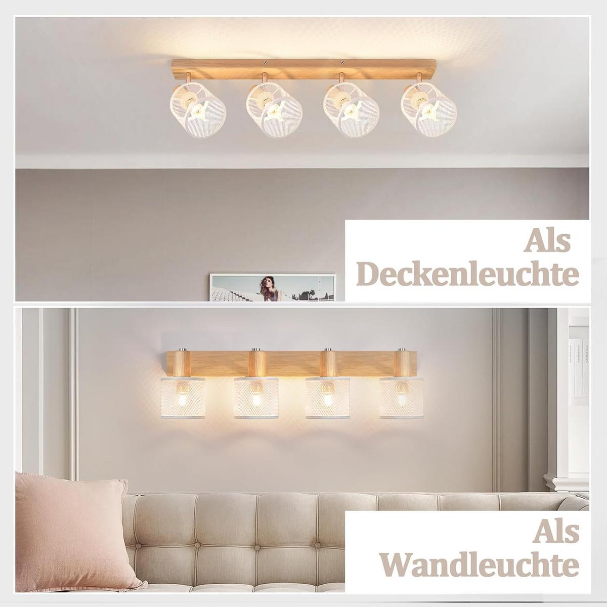 DECKENSTRAHLER Brandela 16/19/77.5 cm - Weiß, Metall (77.5/16/19cm) - ZMH