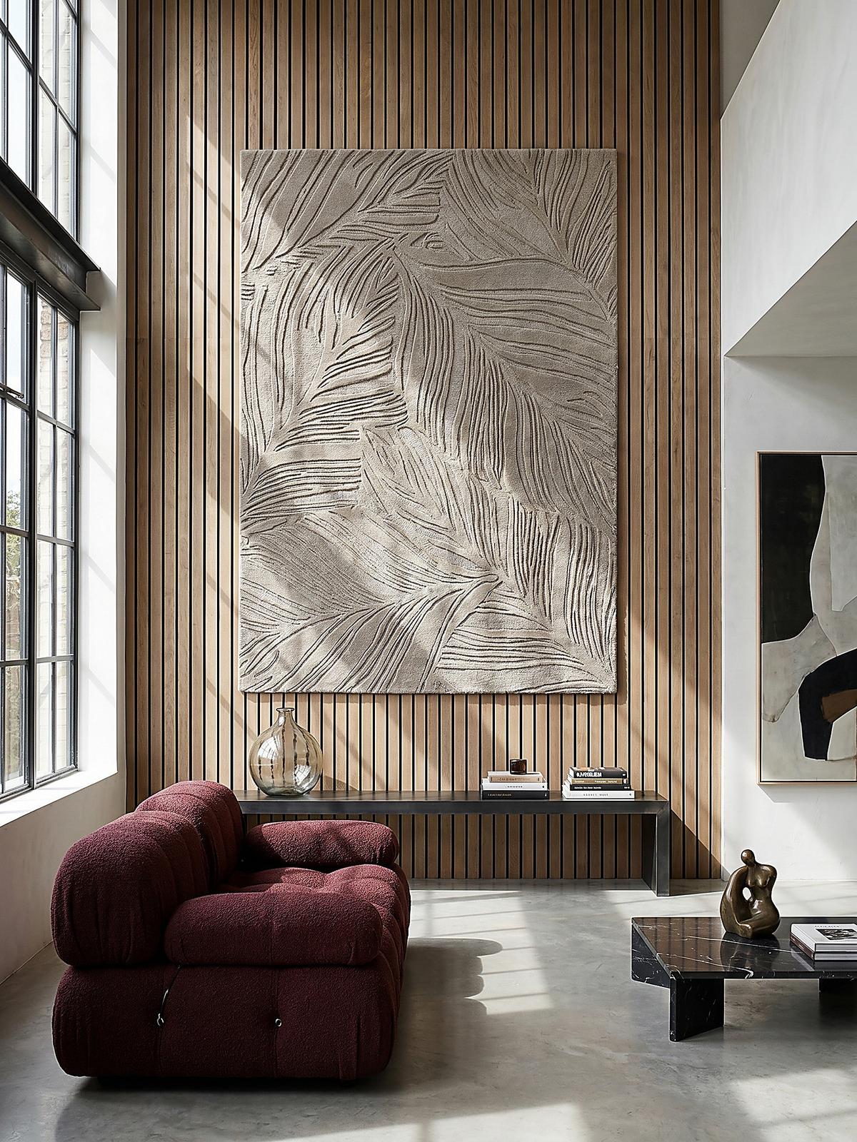 WOLLTEPPICH LEVEN, floral, Grau, 200 x 290 cm - Grau, Textil (200/290cm) - KADIMA DESIGN