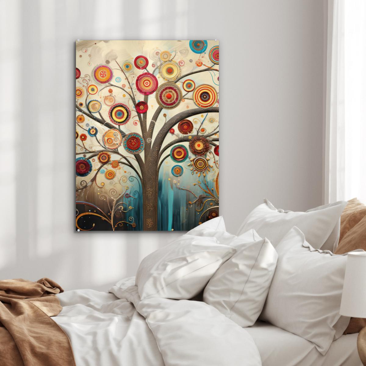ACRYLGLASBILD Baum - Baum des Lebens - Farbe 60x80 cm - Braun, Glas (60/80cm) - MuchoWow