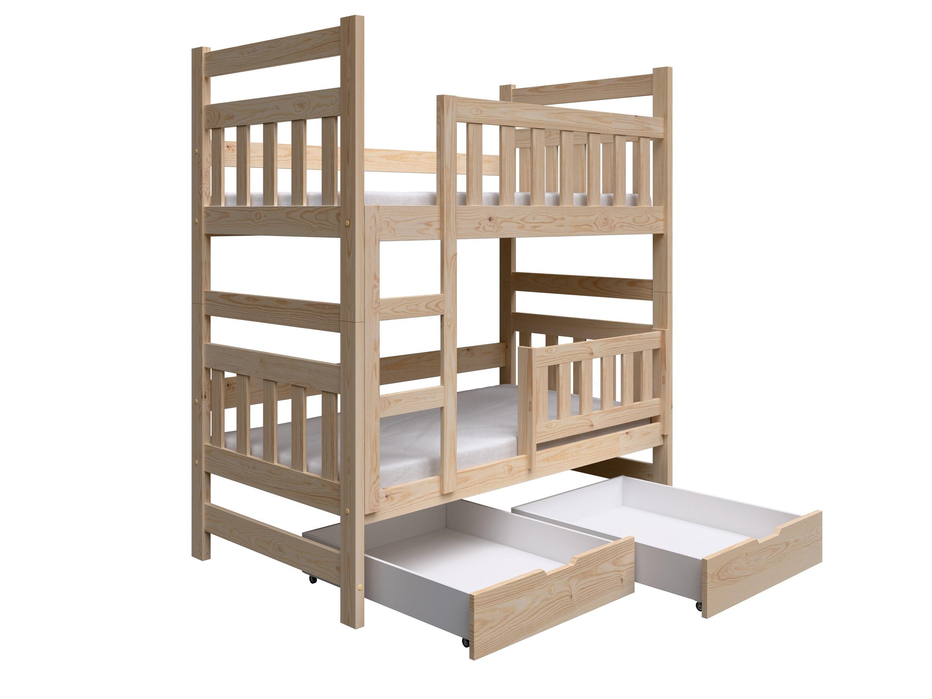 ETAGENBETT DINOS mit Bettkasten 80x160 cm Kieferfarben - Kieferfarben, Holz (80/160cm) - MASSENO
