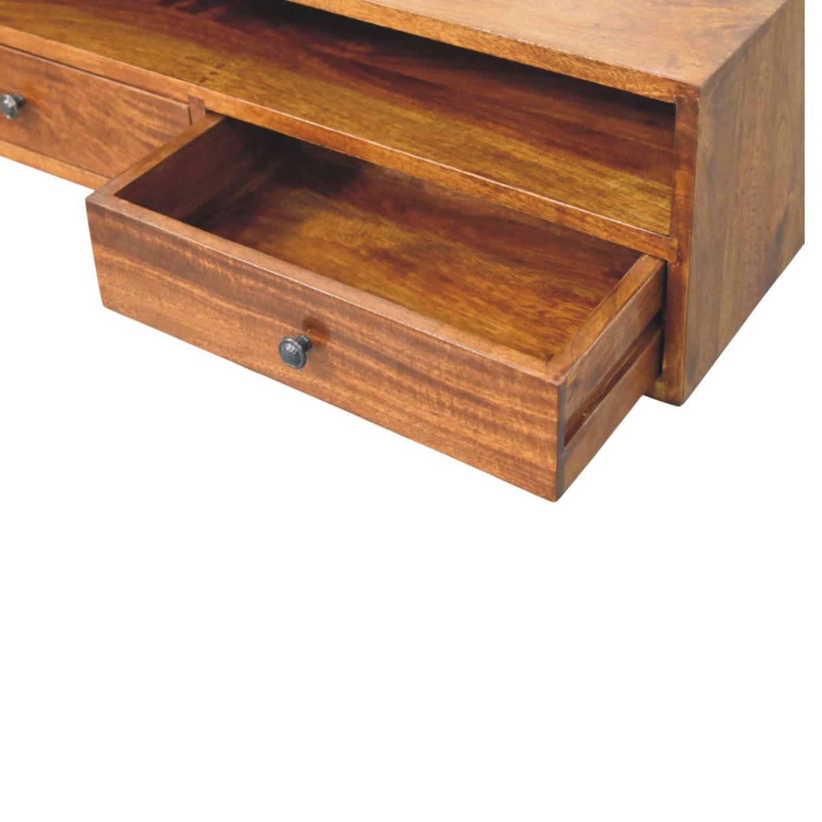 MEDIENEINHEIT mit Kastanien-Finish, 2 Schubladen, 1 offene Ablage, Braun - Braun, Holz (88/24/32cm) - Artisan Furniture