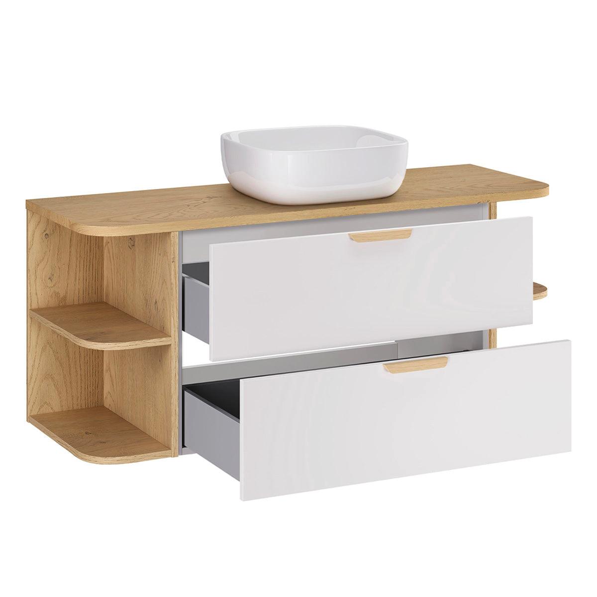 WASCHTISCH 120.4cm Oria Weiß - Weiß, Holzwerkstoff (120.4/50/45.8cm) - Petits-meubles