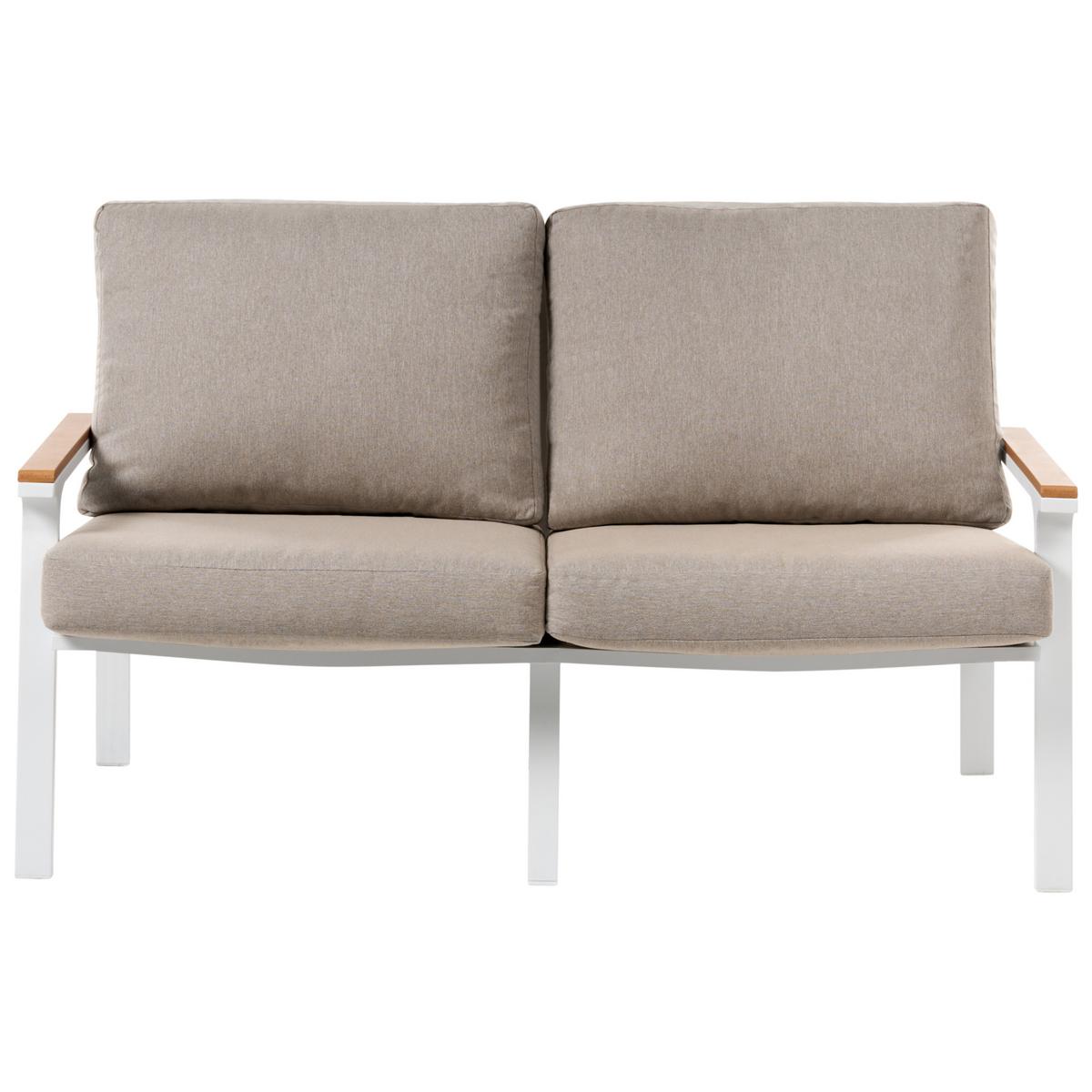 LOUNGE-SET mit Tisch 4-Sitzer Taupe Orero - Hellbraun/Beige, Metall - Beliani