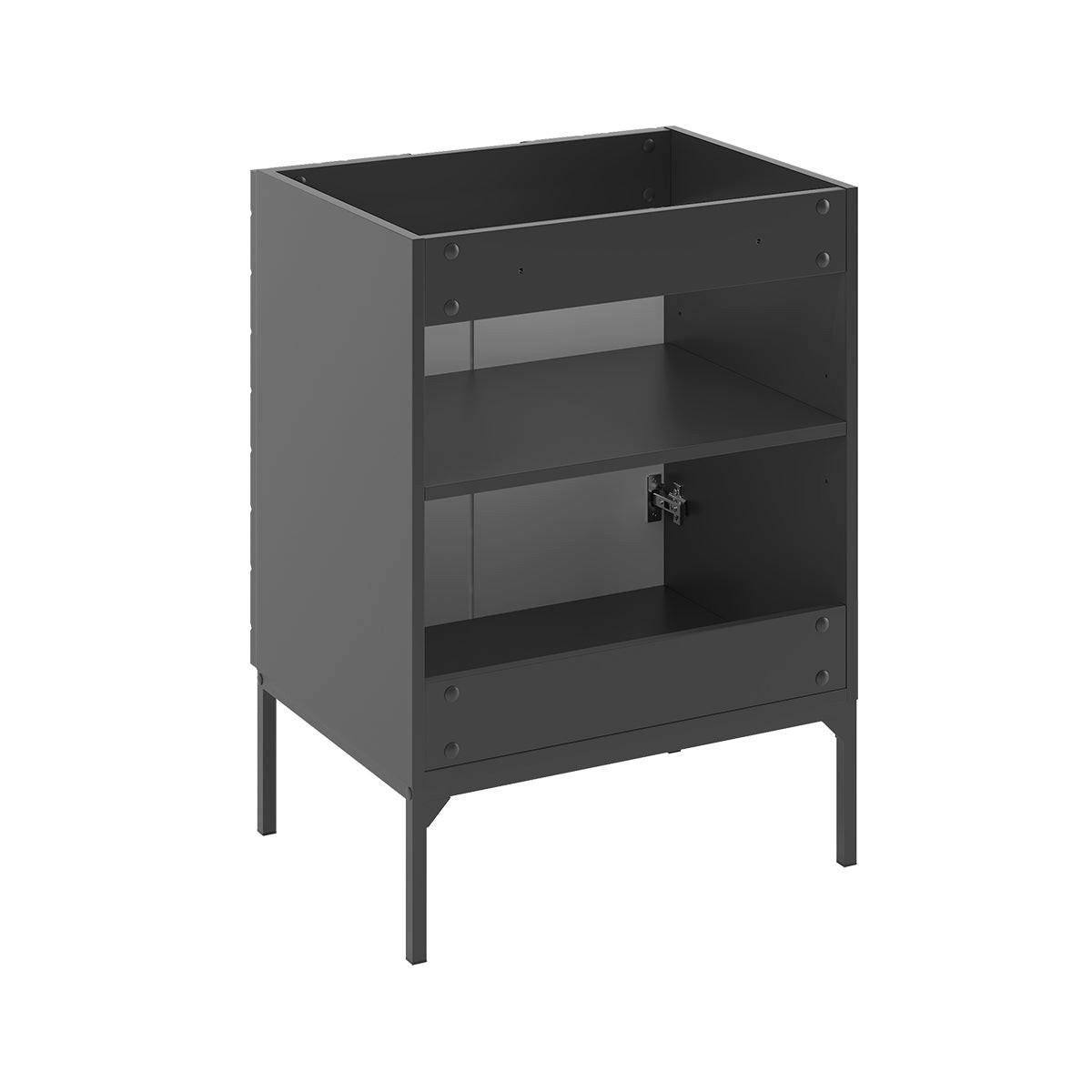 WASCHTISCHUNTERSCHRANK 60cm Daria Schwarz - Schwarz, Holzwerkstoff (60/82/45.8cm) - Petits-meubles