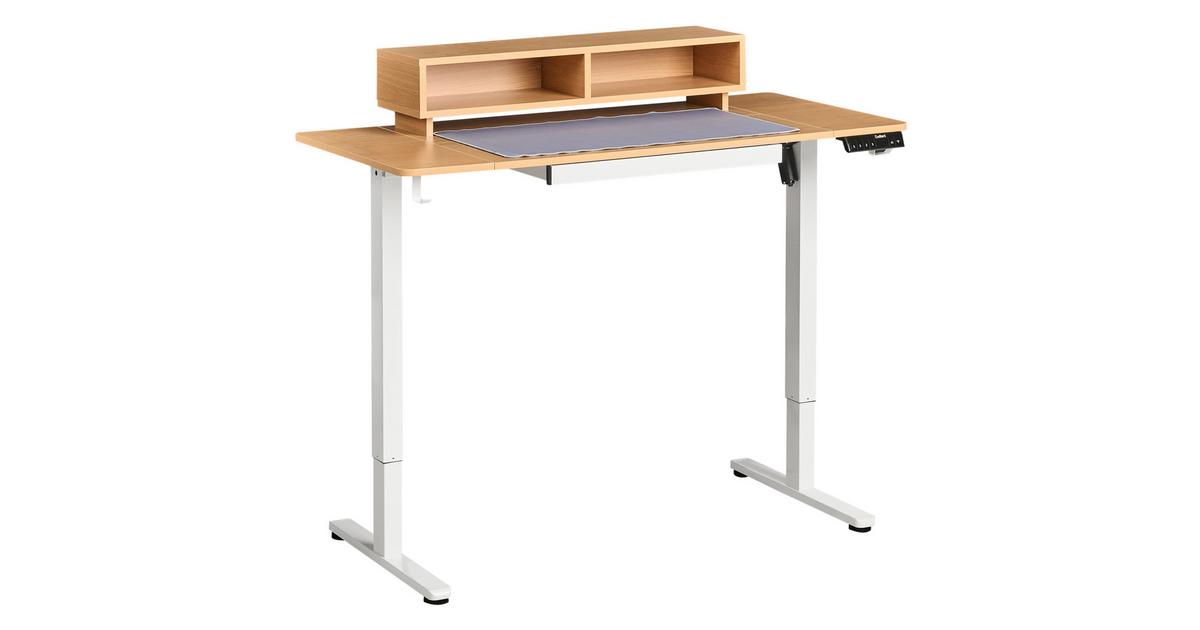 Beliani SCHREIBTISCH elektrisch höhenverstellbar 120/60 cm mit USB ...