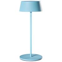 KABELLOSE LED Tischlampe mit Dimmer Metall Blau Guder - Blau, Metall (15/15/36cm) - Beliani