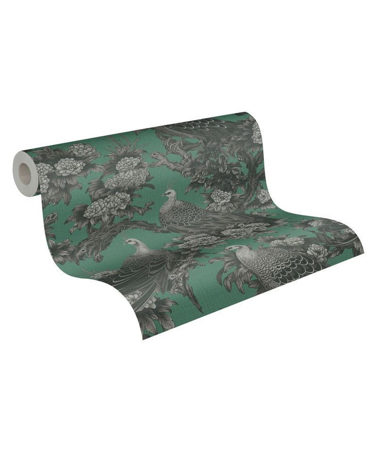 VLIESTAPETE Grün 53/1005 cm - Grün, Textil (53/1cm) - KUNSTLOFT