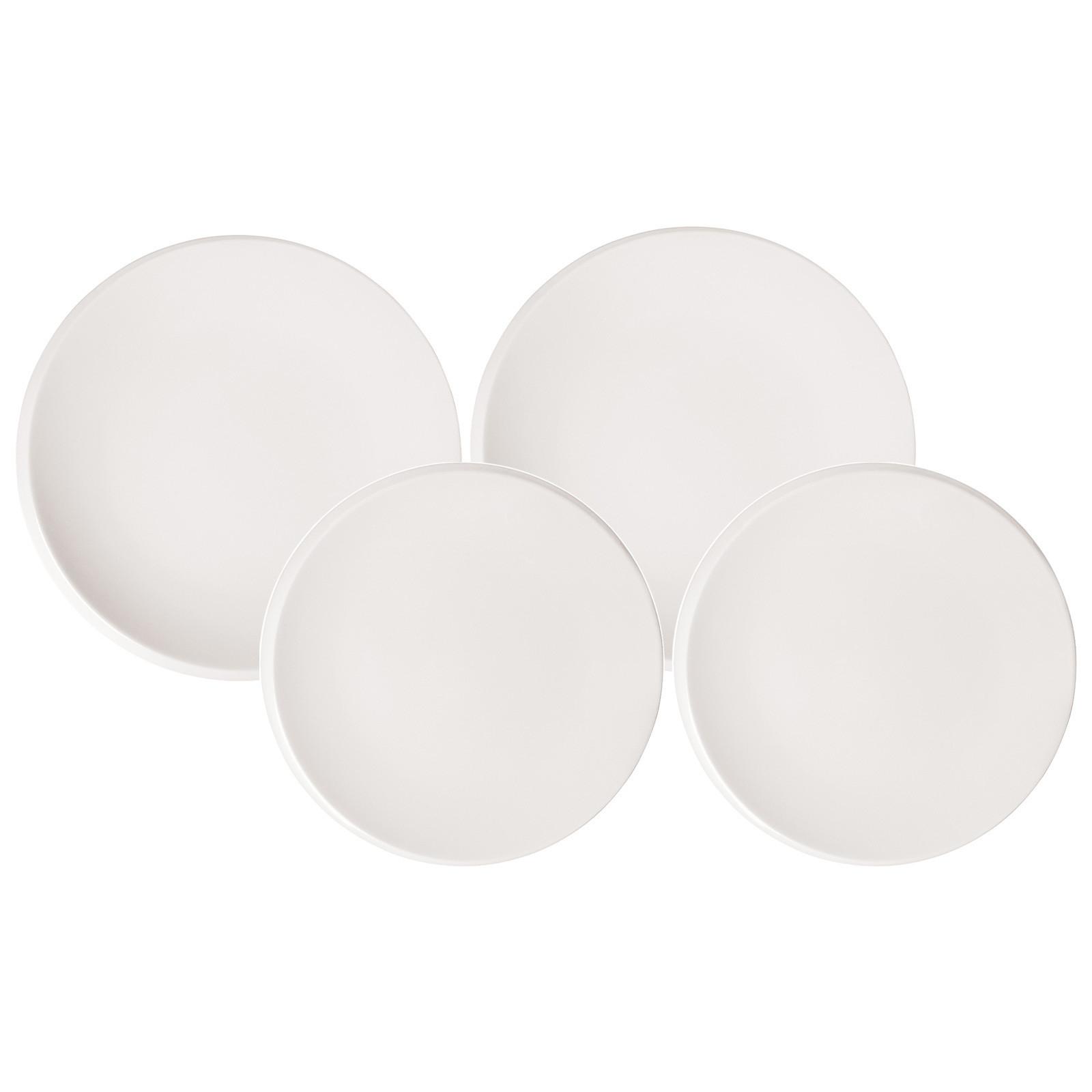 TELLER-SET NewMoon weiß 4-tlg. - Weiß, Keramik (2/2/2cm) - Villeroy & Boch