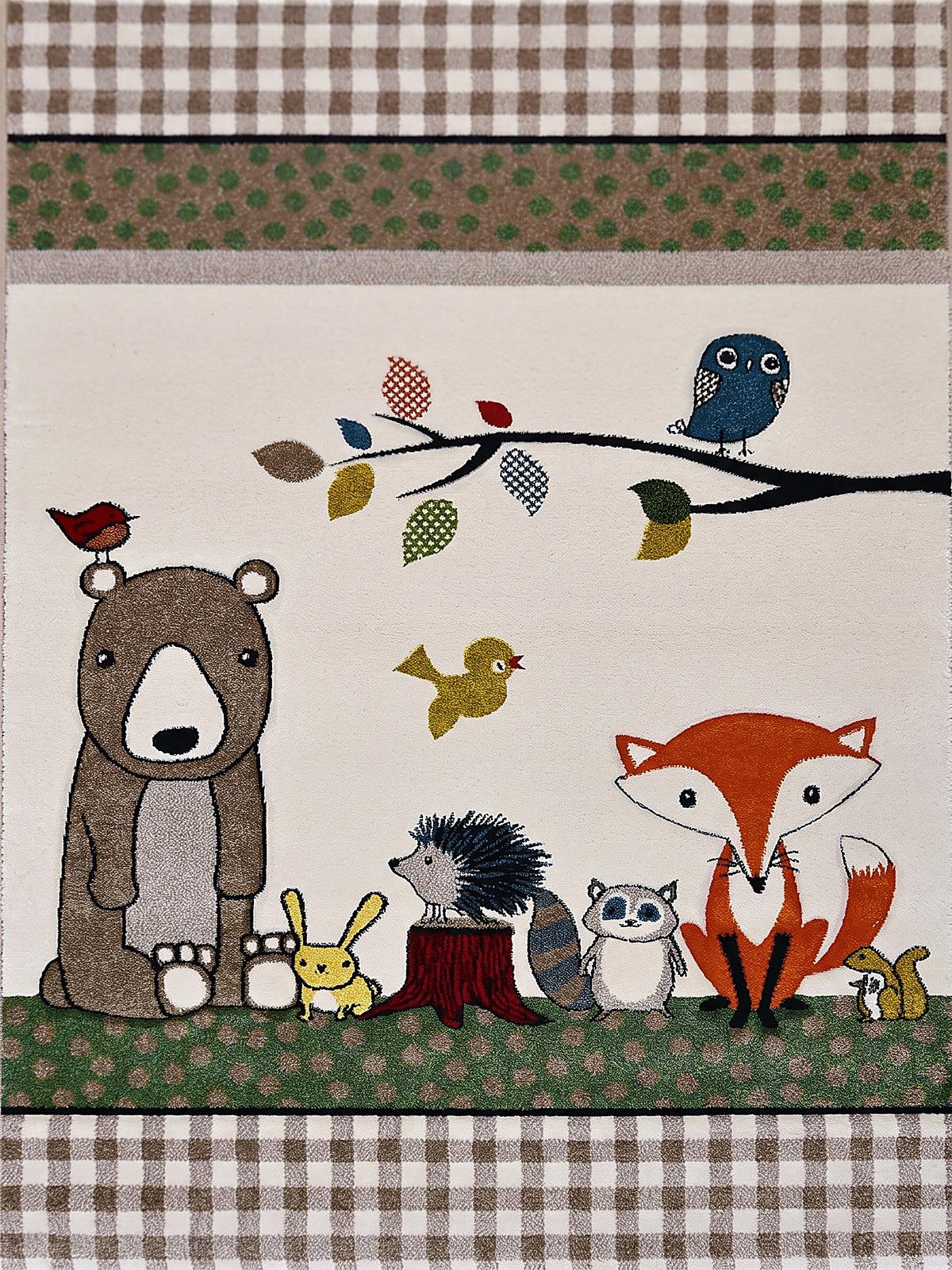 KINDERTEPPICH Kurzflor Karo CASOLA Polypropylen Creme 120 x 170 cm - Beige, Textil (120/170cm) - KADIMA DESIGN