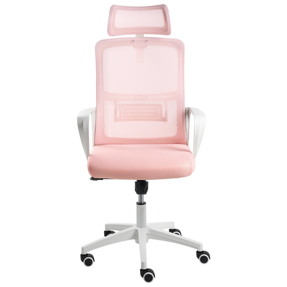 BÜROSTUHL Pastellrosa Monarch - Pink, Textil (46/110/62cm) - Beliani