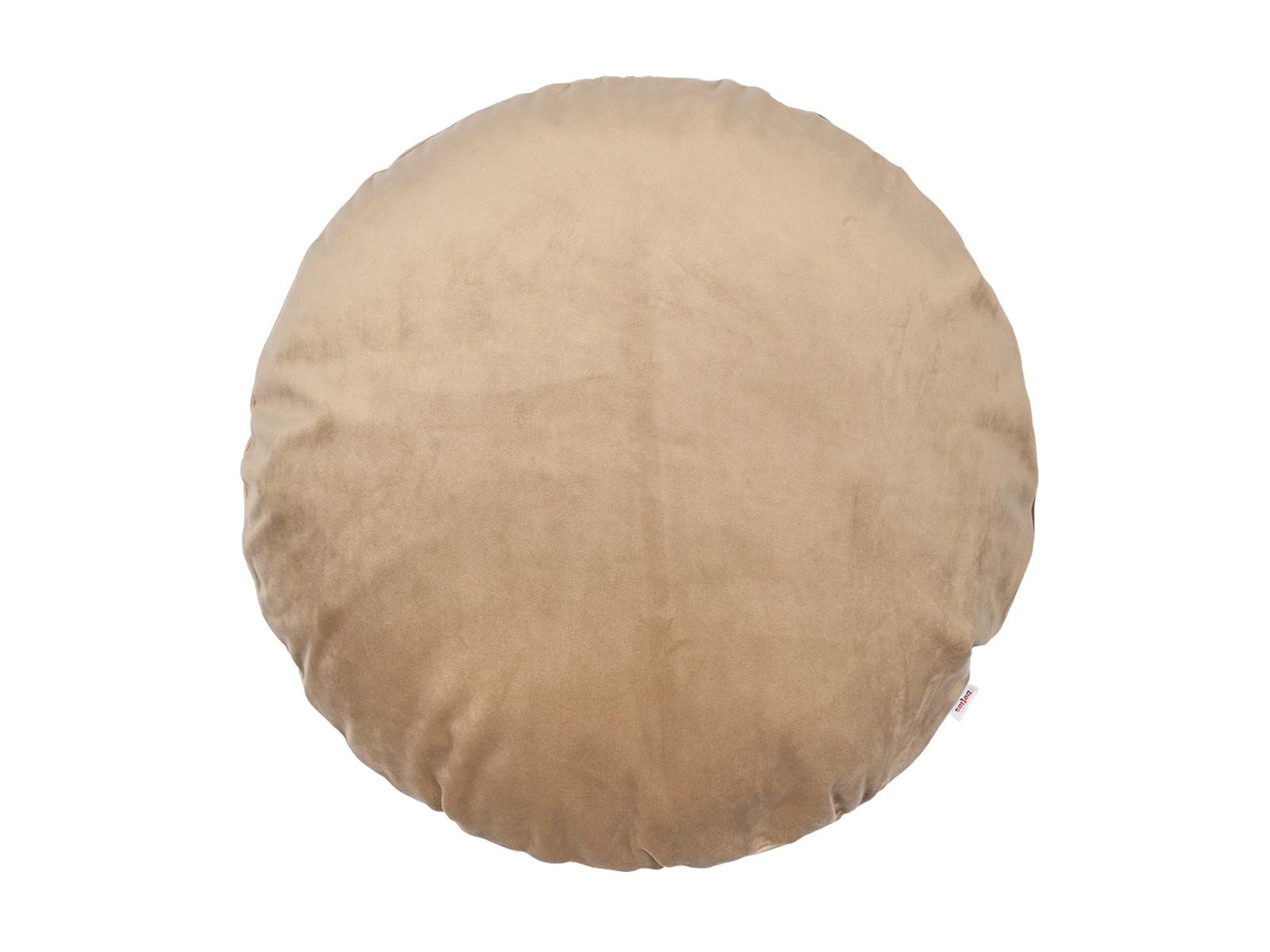 KISSENHÜLLE Rund Samt&Sonders braun-beige 80 cm Ø - Beige, Textil (80/80cm) - beties Heimtextil