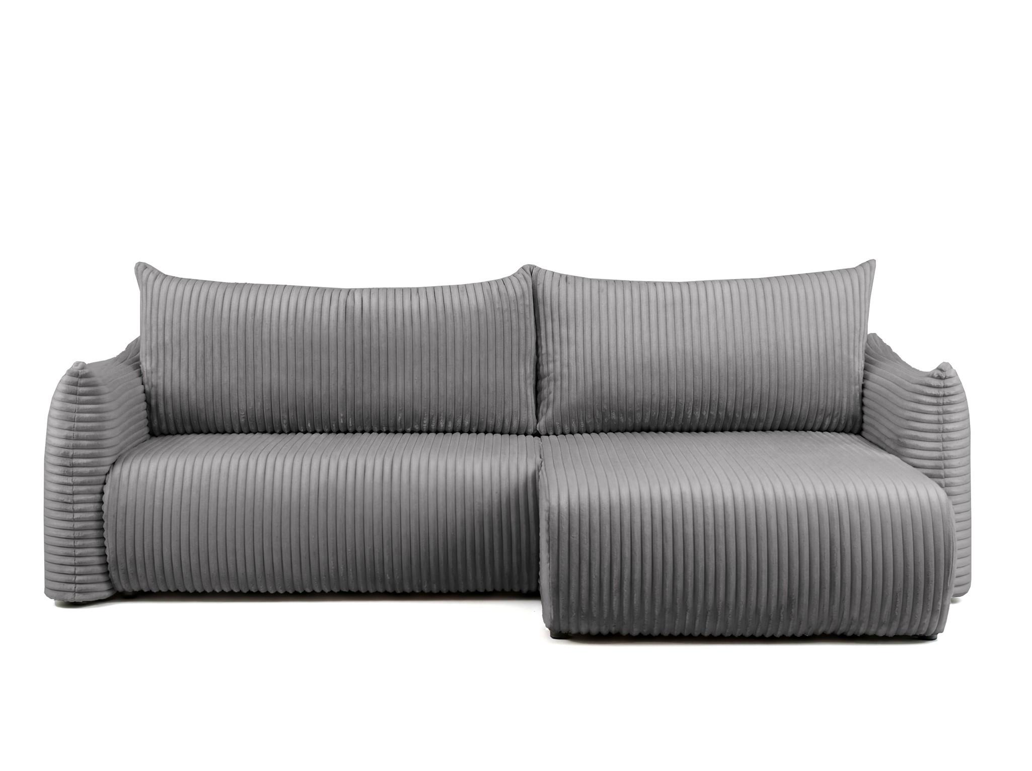 ECKSOFA Mailand Mit Schlaffunktion - Dunkelgrau, Holzwerkstoff/Textil (260/154cm) - Fun Möbel