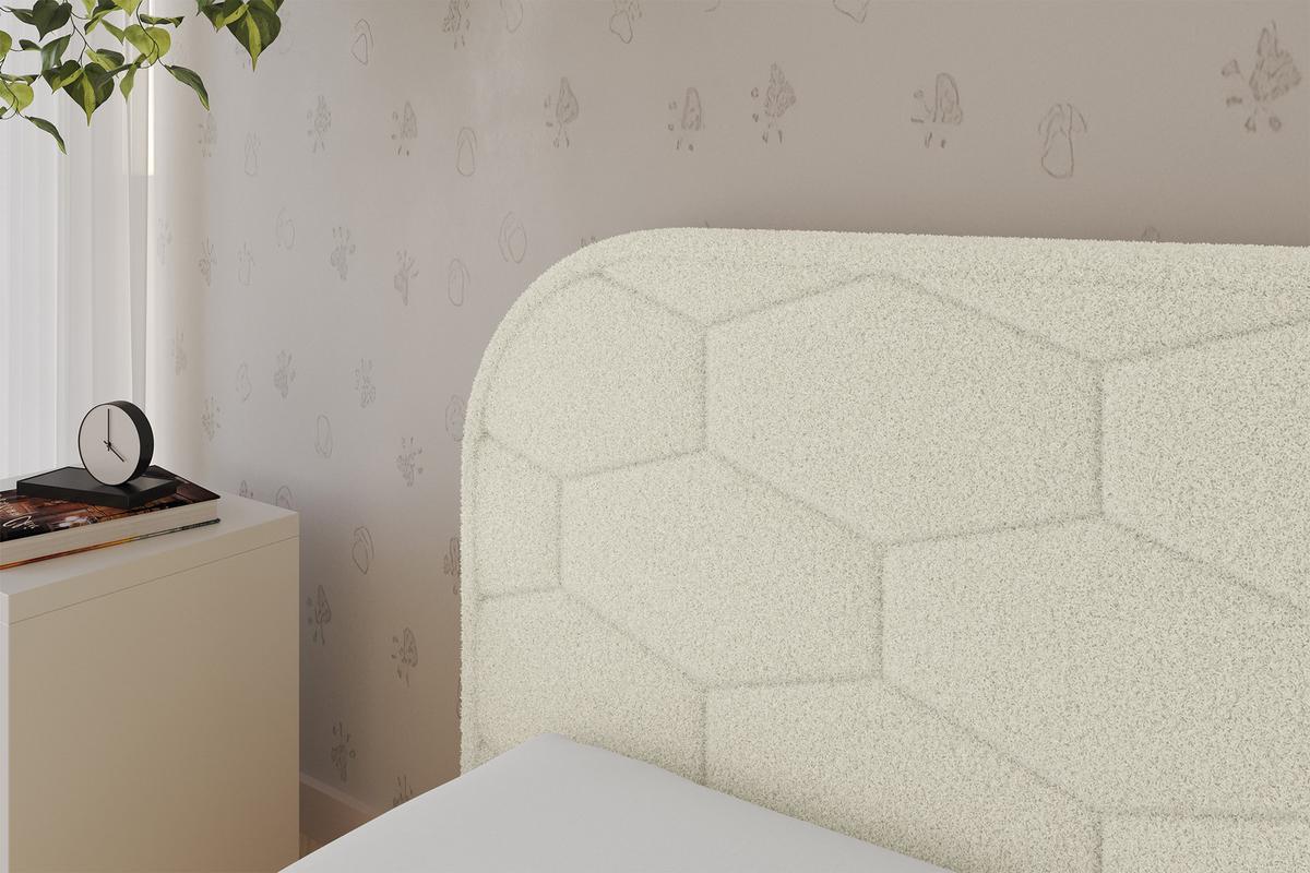 EINZELLBETT Jugendbett mit Bettkasten und Matratze H3/H4, Rechts - JAXY 80x200 Beige - Perlmutt, Holzwerkstoff/Textil (80/200cm) - ALTDECOR