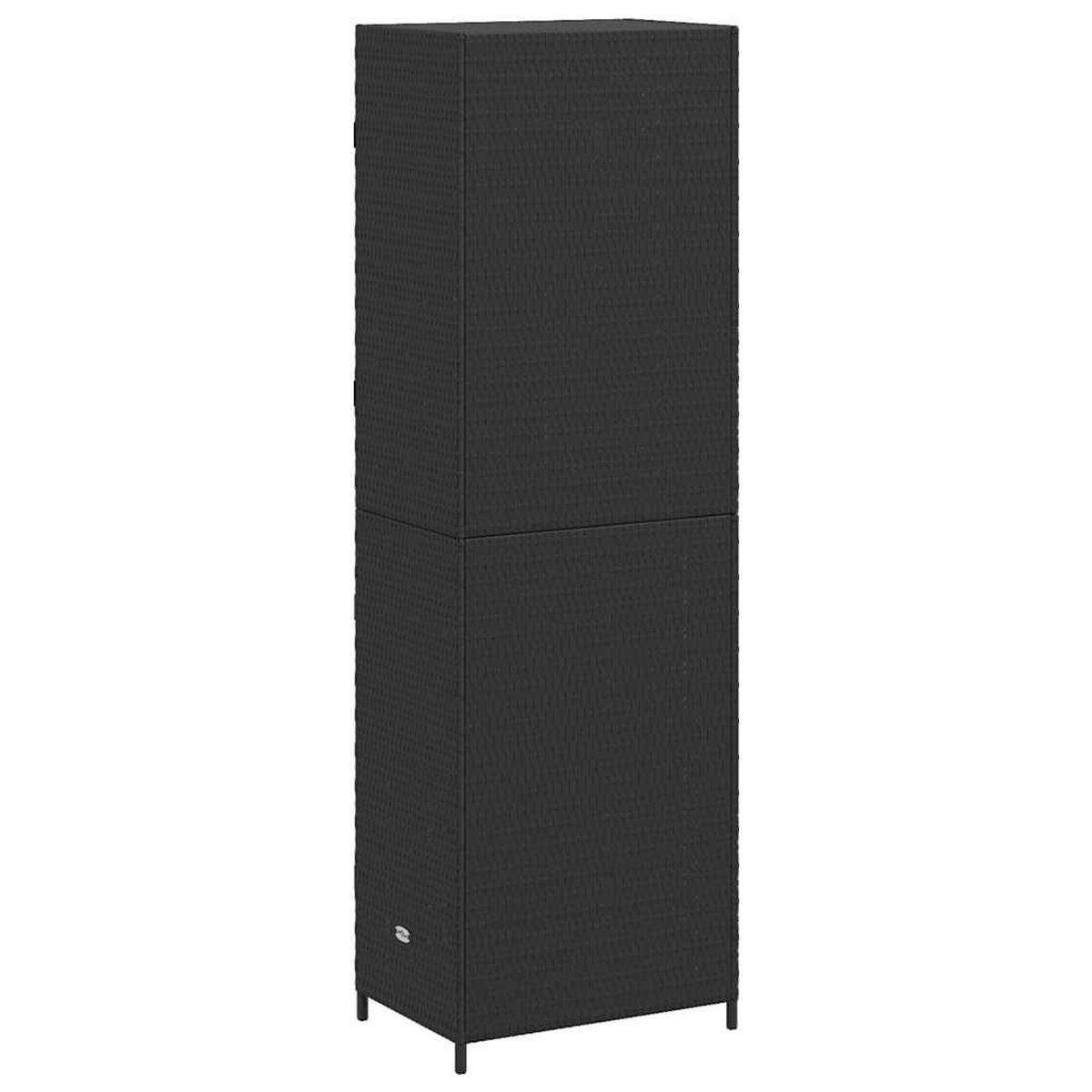 GARTENSCHRANK Howard 59/40/180 cm - Schwarz, Holzwerkstoff (59/180/40cm) - Nettlife