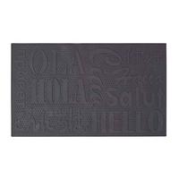 FUSSMATTE Hello, 46/76 cm - Schwarz, Kunststoff (46/76cm) - Homescapes
