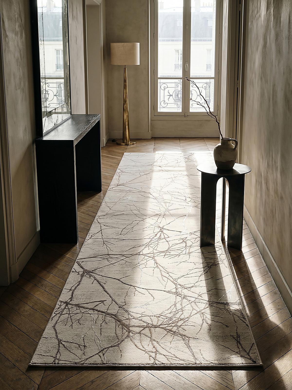 TEPPICHLÄUFER Abstrakt KAVALA Polyester Creme 80 x 150 cm - Beige, Textil (80/150cm) - KADIMA DESIGN