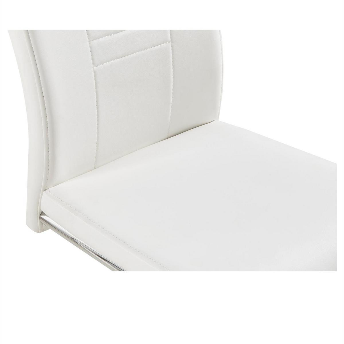 ESSZIMMERSTUHL LOANO 4er-Set weiß - Weiß, Textil (42/98/60cm) - CARO-Möbel