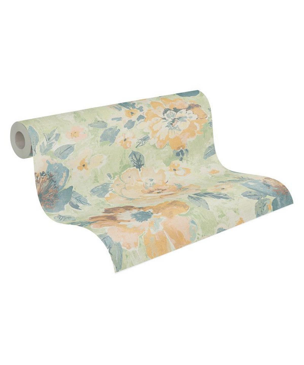 VLIESTAPETE Grün 53/1005 cm - Grün, Textil (53/1cm) - KUNSTLOFT