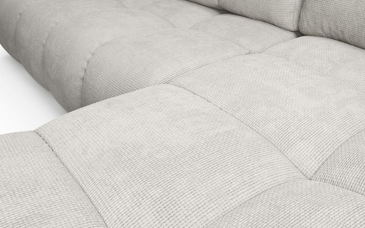 ECKSOFA DUCA R-S Hellgrau Chenille mit Schlaffunktion - Hellgrau, Holz (266.5/266.5cm) - MASSENO