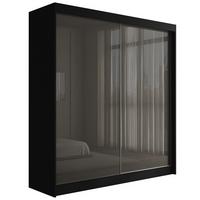 KLEIDERSCHRANK PEKA - 200 cm - Schwarz|Grau - Schwarz/Grau, Holzwerkstoff (200/215/61cm) - ALTDECOR