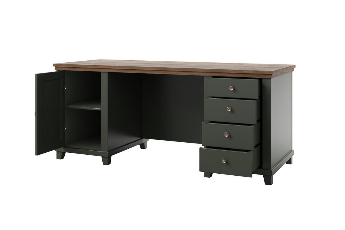 SCHREIBTISCH EVOLETTA 180x70x77 cm Bürotisch Computertisch, Hellgrün - Hellgrün, Holzwerkstoff (70/180/77cm) - MASSENO