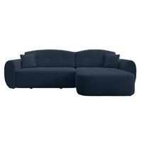 ECKSOFA Avessio Dunkelblau - Schwarz/Dunkelblau, Holz/Kunststoff (282/170cm) - Graingold