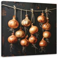 LEINWANDBILD Essen & Trinken 30x30cm - Beige, Textil (30/30cm) - Feeby
