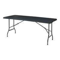 KLAPPTISCH Mark - Schwarz, Kunststoff/Metall (75/180/72cm) - [en.casa]