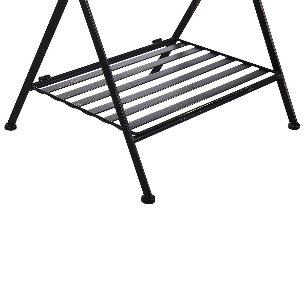 GARTENTISCH Metall Schwarz Ancud - Schwarz, Metall (35/53/73cm) - Beliani