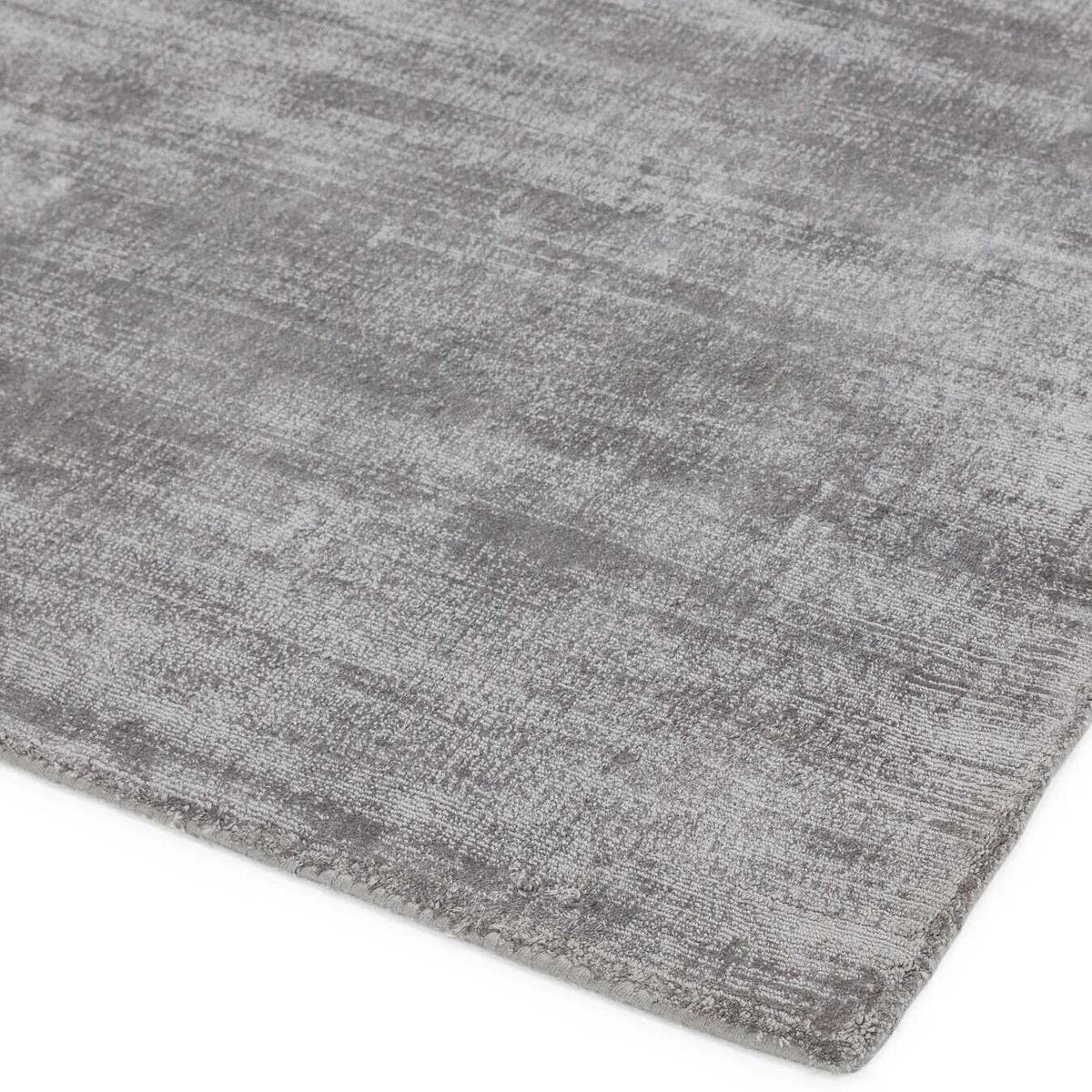 VISKOSETEPPICH handgewebt BARI, einfarbig, Silber, 160 x 230 cm - Silberfarben, Textil (230/160cm) - KADIMA DESIGN