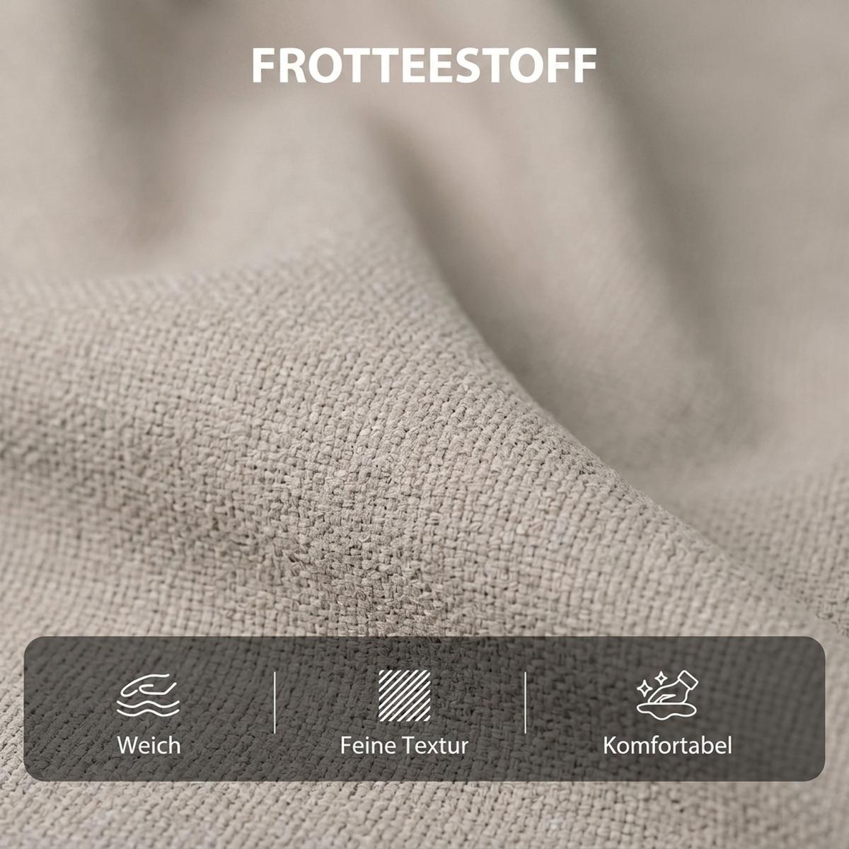 RELAXSESSEL Polyester Hellgrau - Hellgrau/Schwarz, Textil/Metall (92/110/95cm) - HOMCOM
