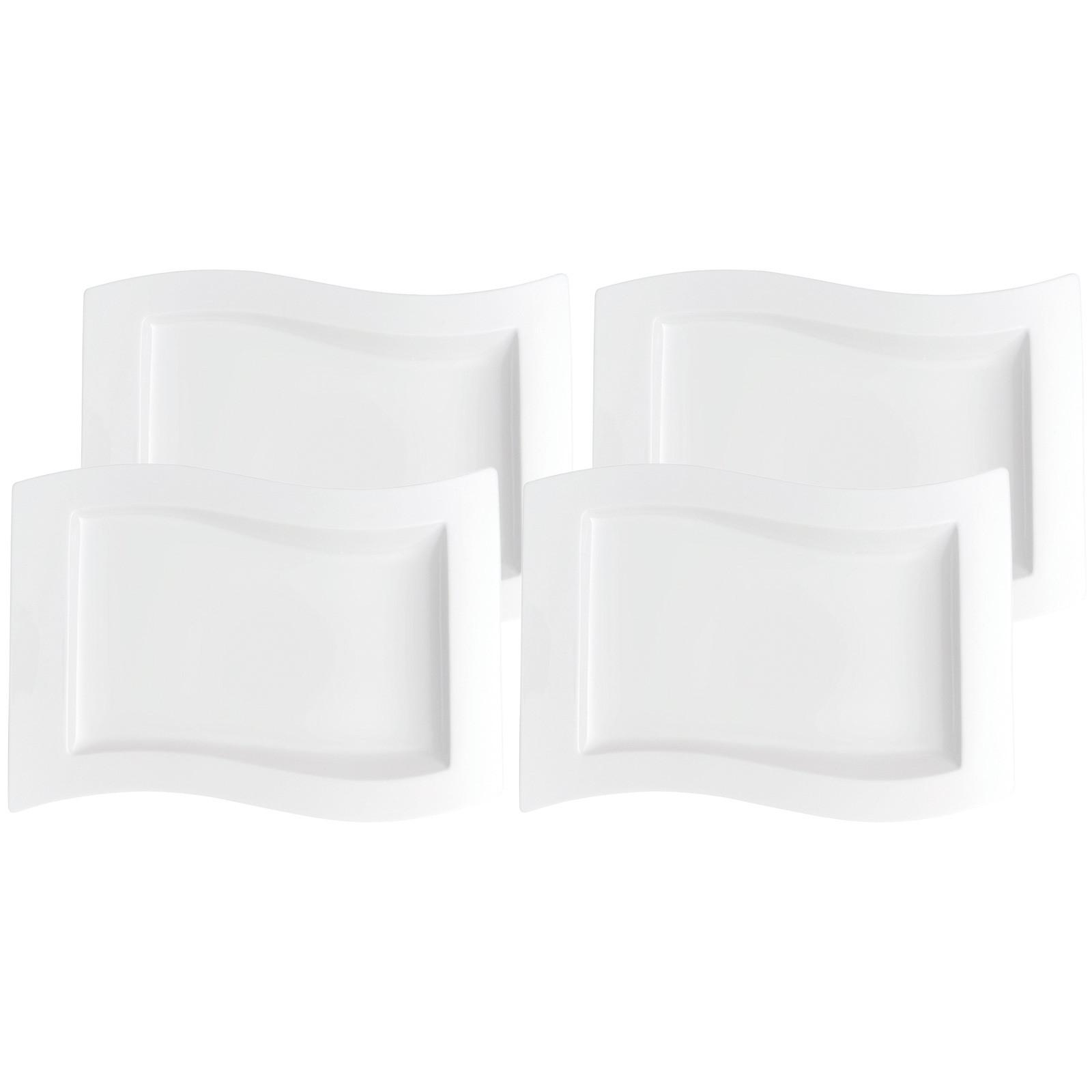 GOURMETTELLER NewWave weiß 33 x 24 cm 4er Set - Weiß, Keramik (1cm) - Villeroy & Boch