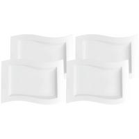 GOURMETTELLER NewWave weiß 33 x 24 cm 4er Set - Weiß, Keramik (1cm) - Villeroy & Boch