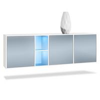 SIDEBOARD Cuba Türen in Denim - Pastellblau, Holzwerkstoff (182/53/35cm) - Vladon