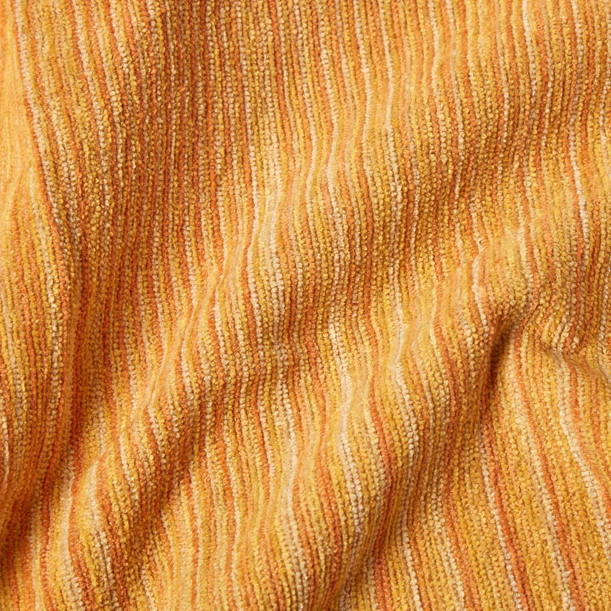 WOHNDECKE Chenille 220/240 cm, 100% Baumwolle gestreift - Dunkelorange, Textil (220/240cm) - Homescapes