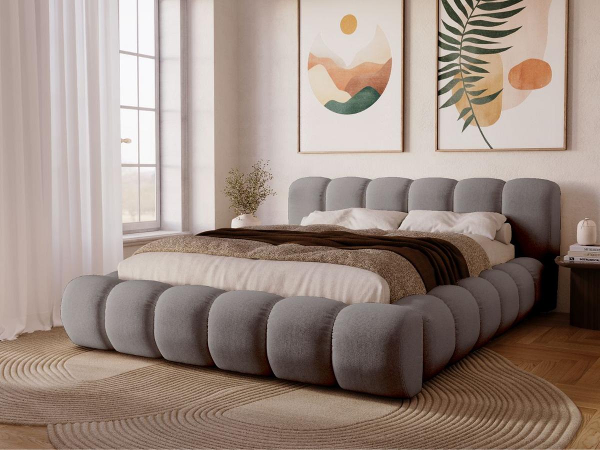 POLSTERBETT Doria 140x200 Grau - Grau, Textil (140/200cm) - Graingold