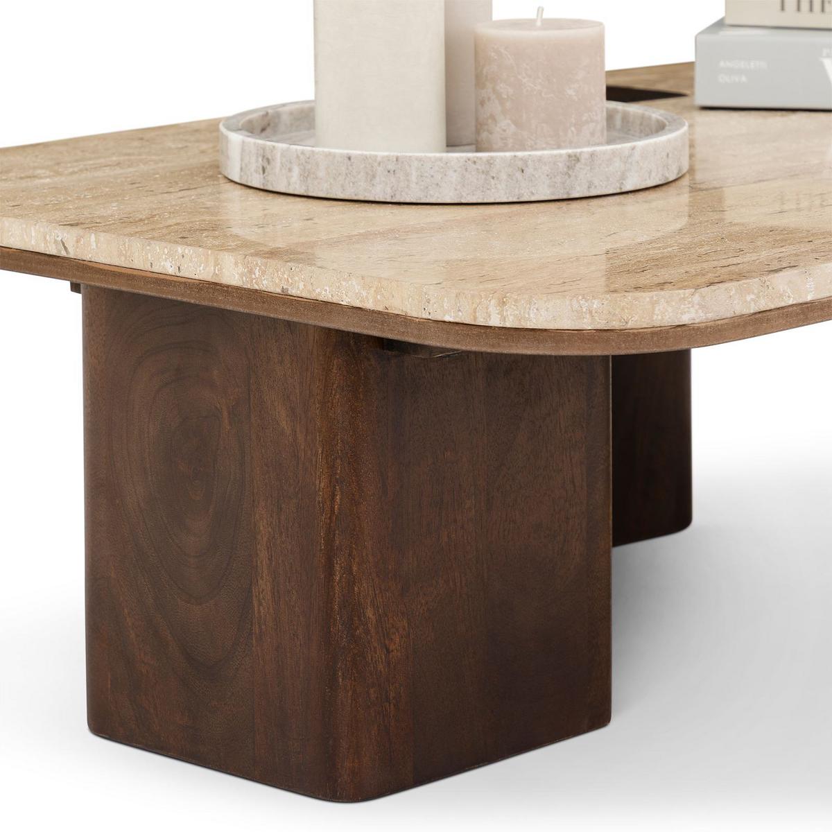 COUCHTISCH SURAT braun/beige - Beige/Braun, Holz/Naturmaterialen (60/100/27cm) - IDIMEX