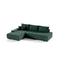 ECKSOFA Vogar In Aston - Dunkelgrün, Holzwerkstoff/Textil (265/185cm) - Fun Möbel