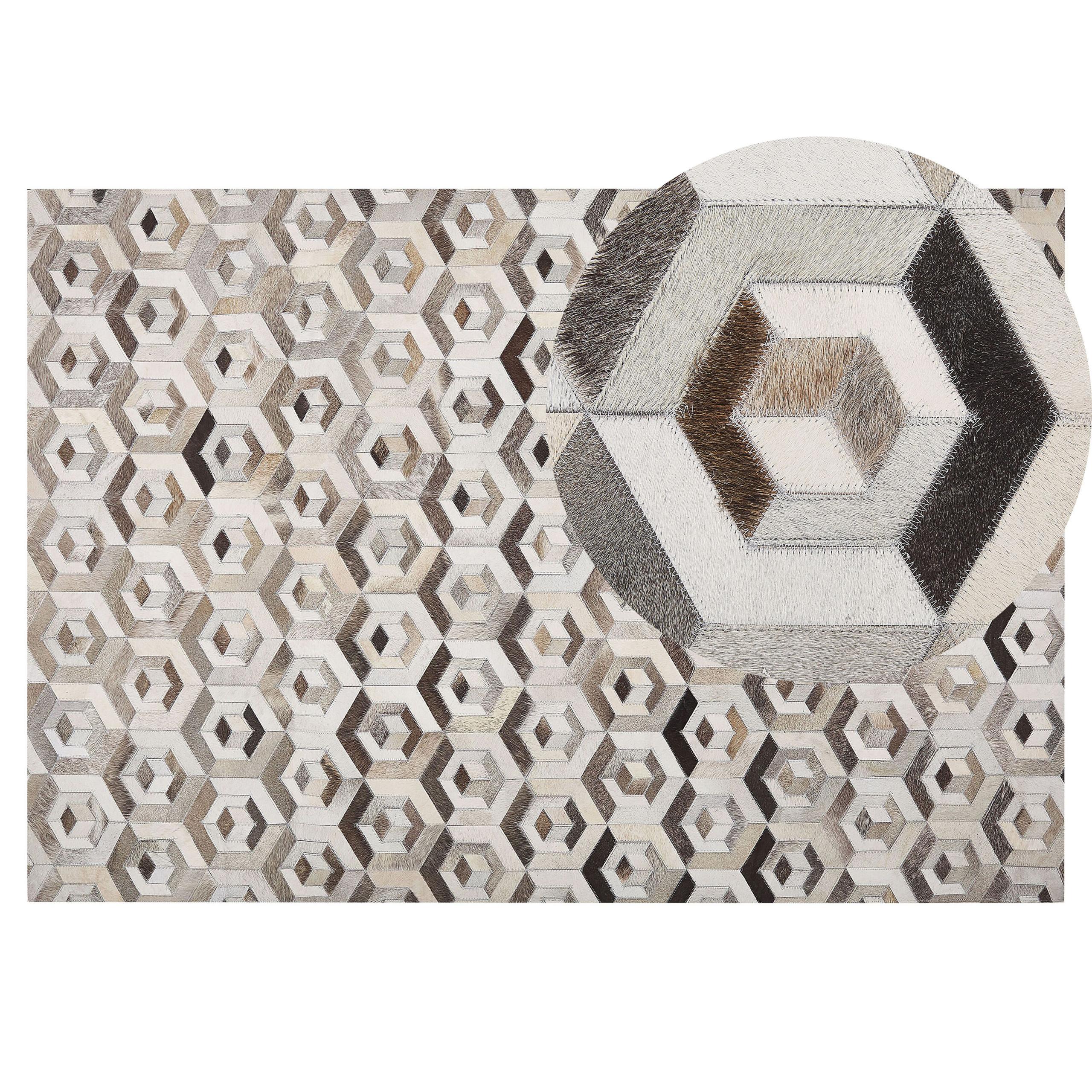 KURZFLOR-TEPPICH Tavak 200/140 cm - Braun, Fell (140/200cm) - Beliani