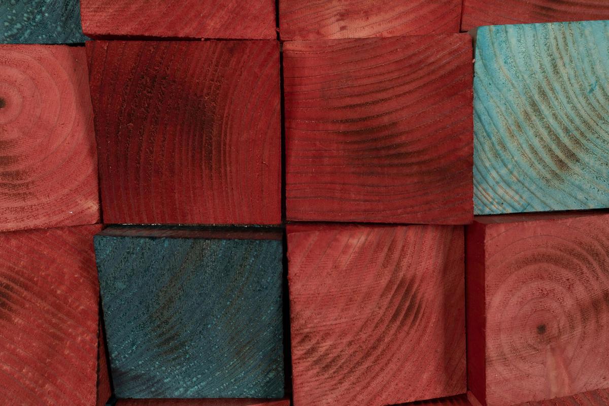 HOLZBILD Bunt 102/55 cm - Multicolor, Holz (6.5/55cm) - KUNSTLOFT
