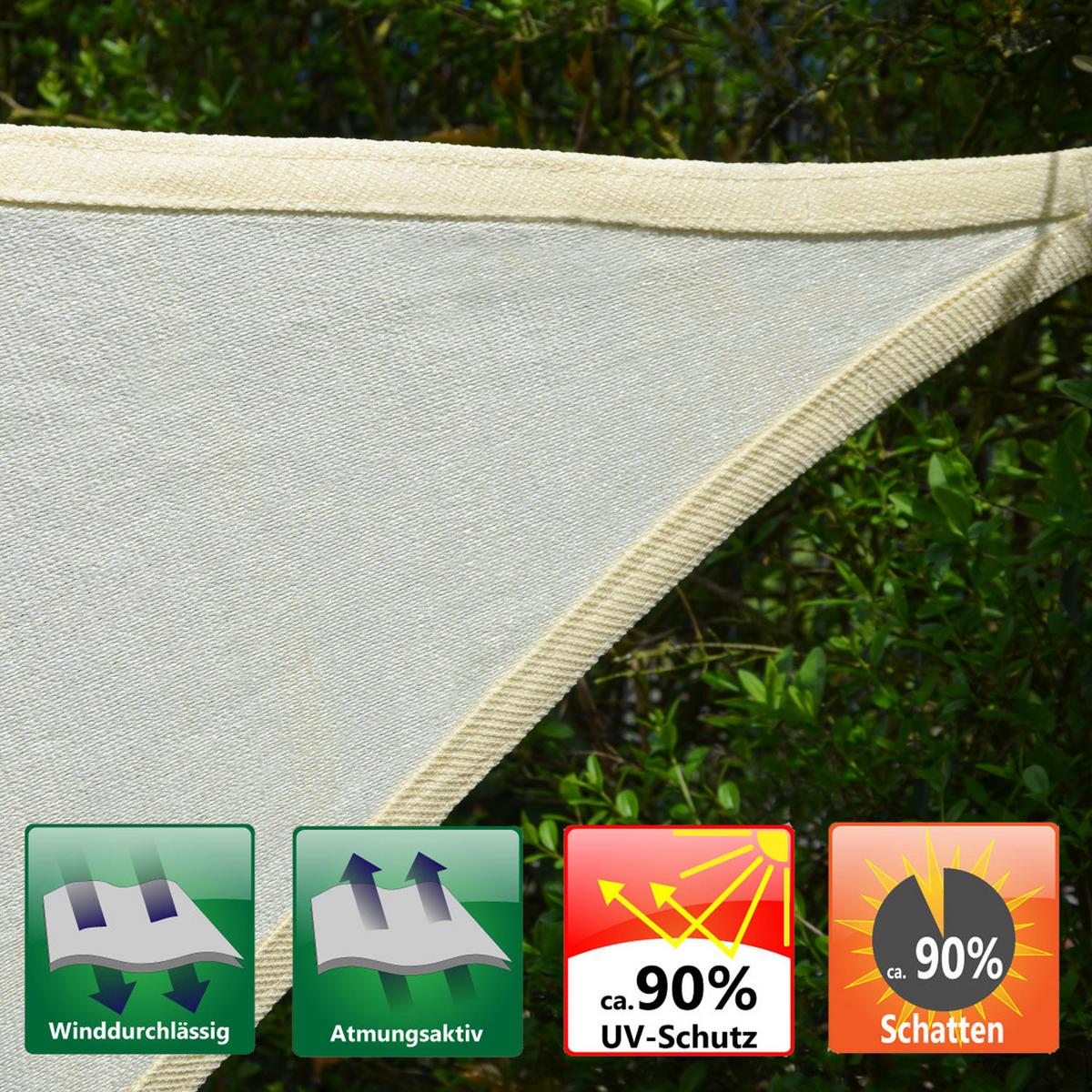 SONNENSEGEL Luftdurchlässig 800 cm Beige - Beige, Kunststoff (800/800cm) - Amanka