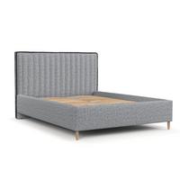 POLSTERBETT Aria 120/200 cm Grau im Riva Stoff - Naturfarben/Grau, Holz/Holzwerkstoff (120/200cm) - AltaBeds