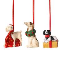 ORNAMENTE HUNDE Nostalgic Ornaments bunt 3-tlg. - Multicolor, Keramik (2/2/2cm) - Villeroy & Boch