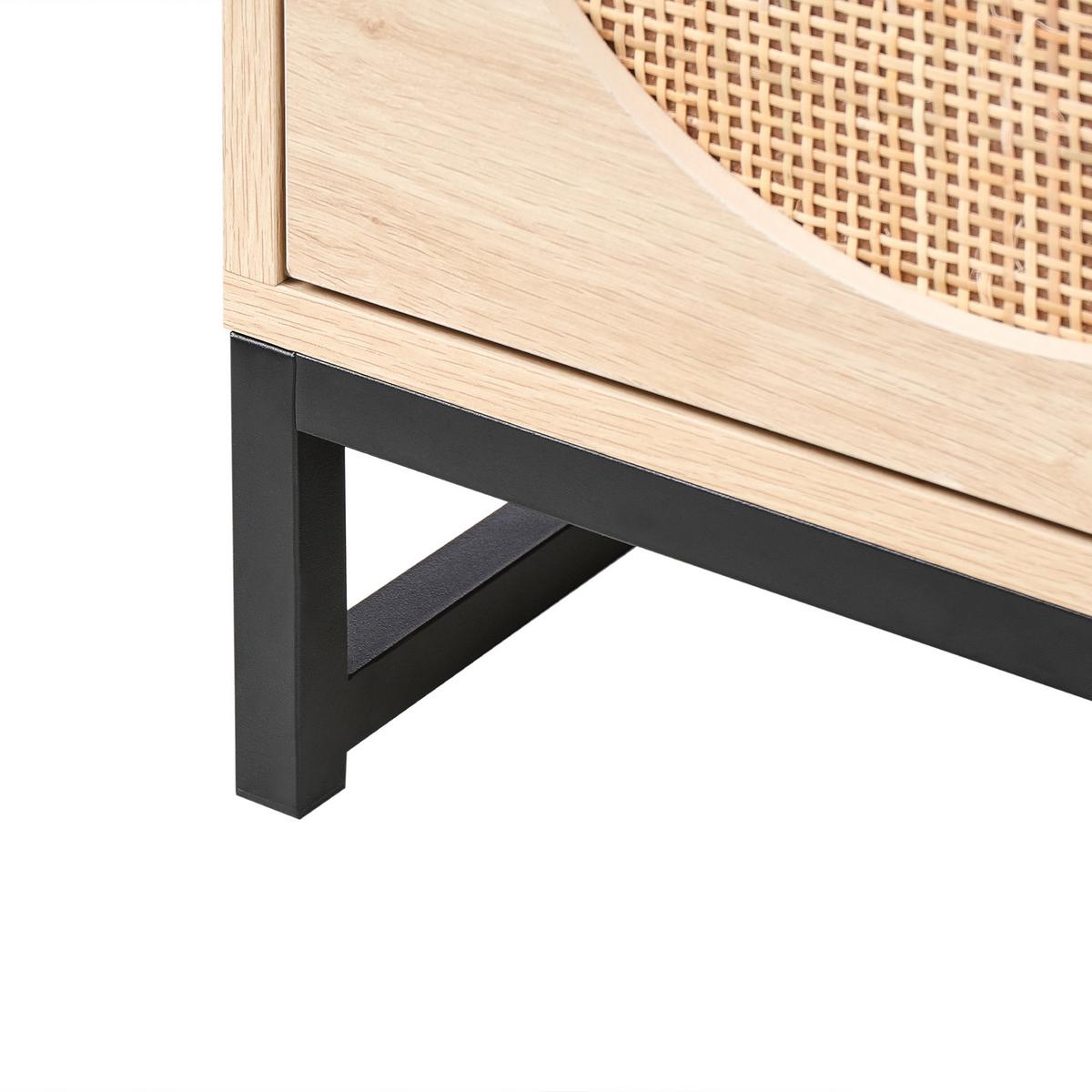 KOMMODE mit 4 Schubladen Hellbraun Botwood - Hellbraun, Holzwerkstoff (40/90/40cm) - Beliani
